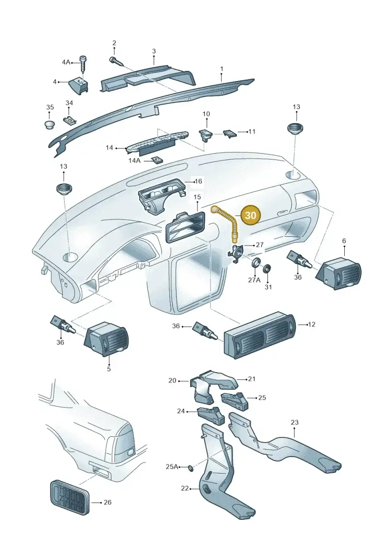 3B1816311 — Volkswagen PASSAT                 00> (2000-) diagram 195819300, position 30