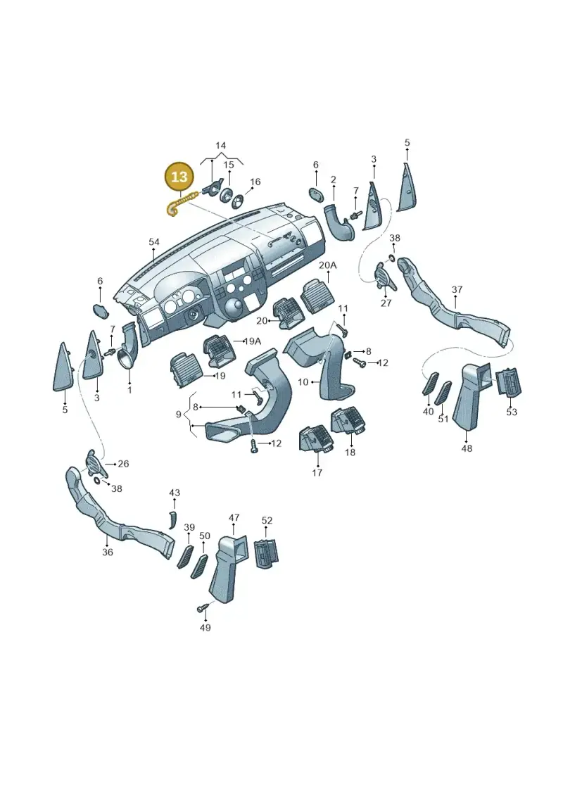 3B1816311 — Volkswagen Transp. caravelle (2011-2015) diagram 679819050, position 13