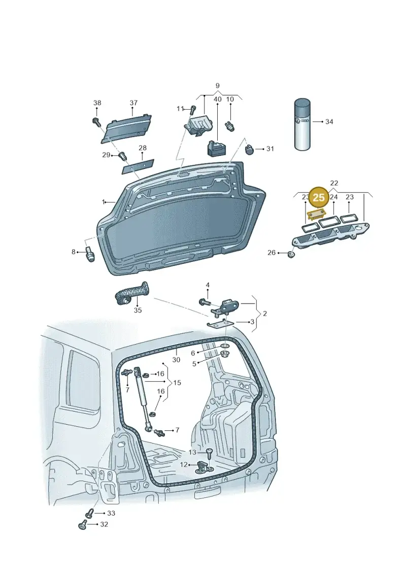 3B5998026A — Volkswagen Touran 1.9 (2008-2010) diagram 409827300, position 25
