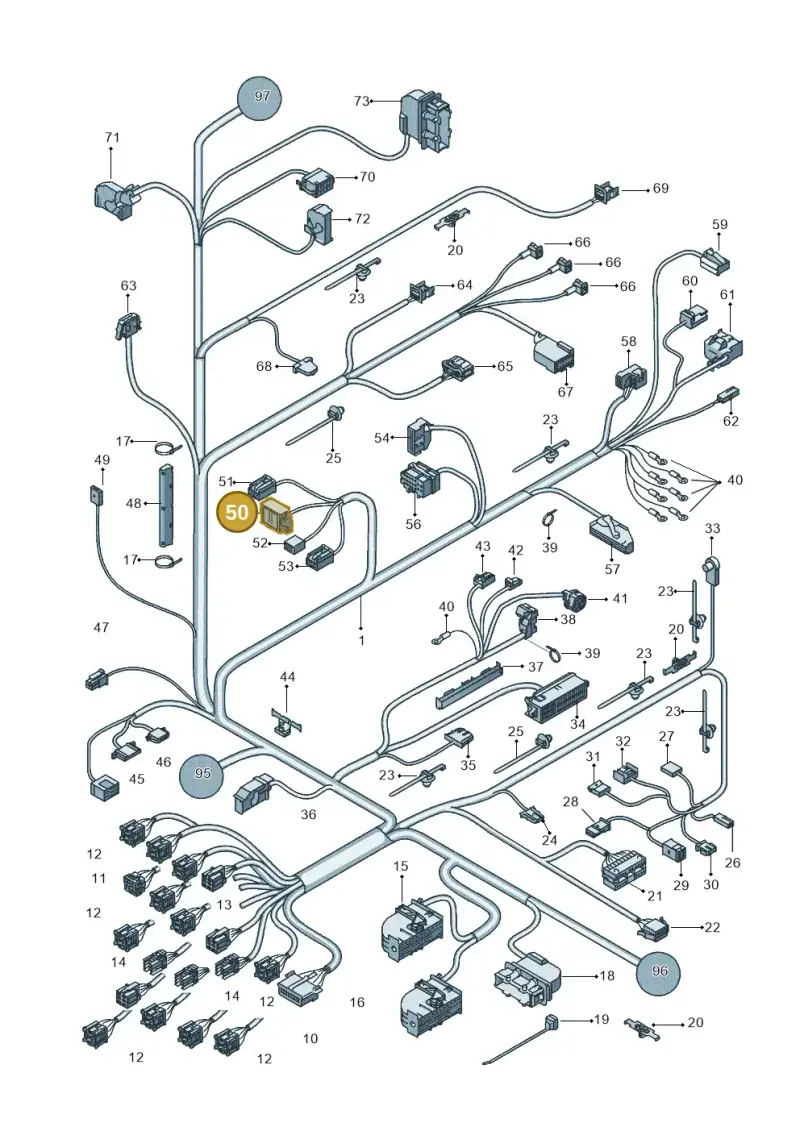 3B7035444 — SEAT Ibiza (2012-) diagram 639971820, position 50