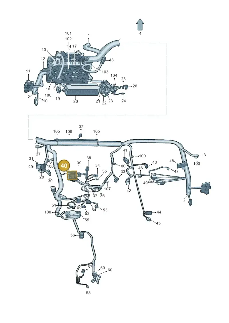 3B7035444A — Skoda Rapid (2012-2022) diagram 740971850, position 40