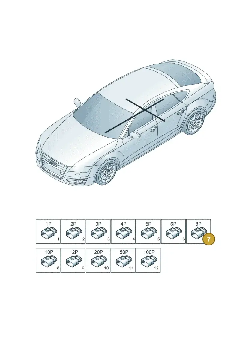 3B7035444A — Audi RS7 Sportback (2013-2018) diagram 765971820, position 7