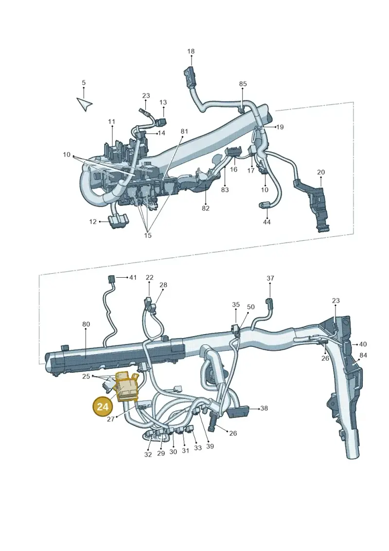 3B7035444 — Skoda Yeti (2013-2017) diagram 666971870, position 24