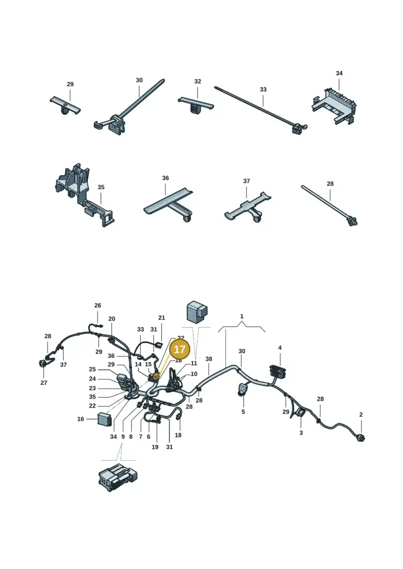 3B7035447 — Volkswagen Amarok twin cab (2022-) diagram 2ha971084, position 17
