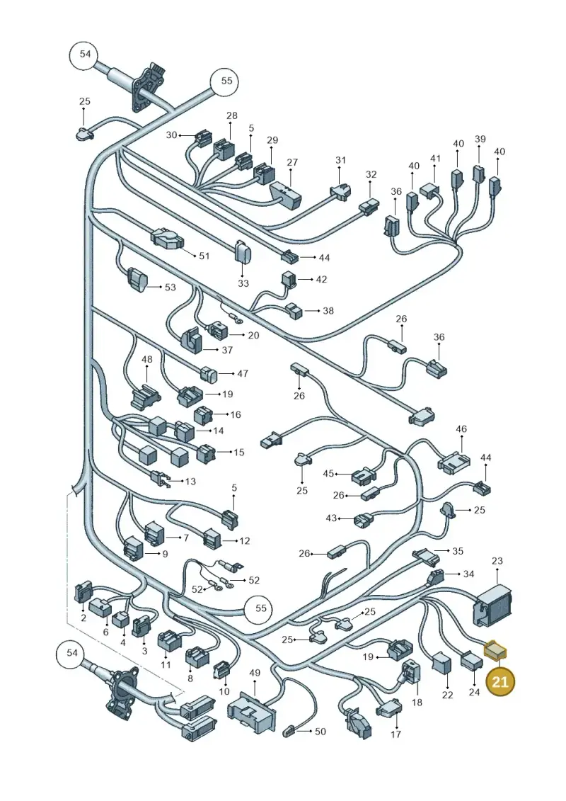 3B7035447B — SEAT Altea XL (2013-) diagram 418971840, position 21