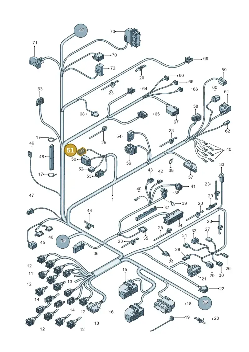3B7035447B — SEAT Ibiza (2012-) diagram 639971820, position 51