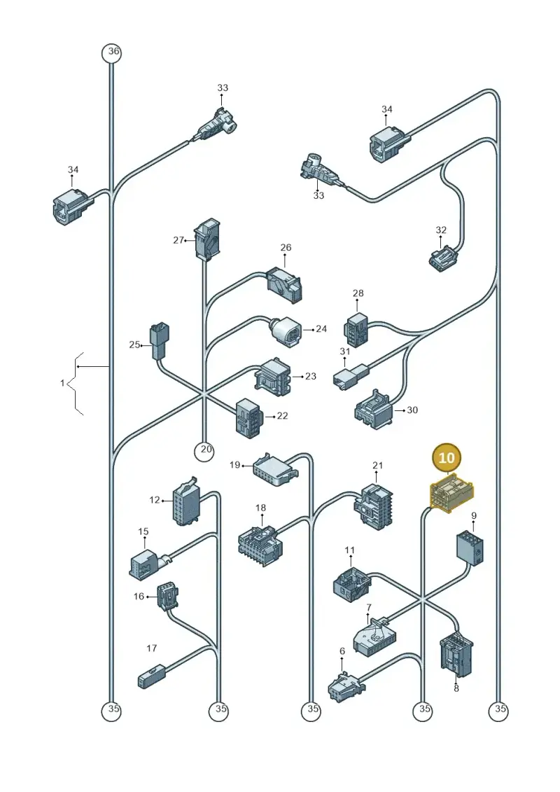 3B7035447B — Volkswagen Scirocco 2.0 (2014-2017) diagram 651971830, position 10