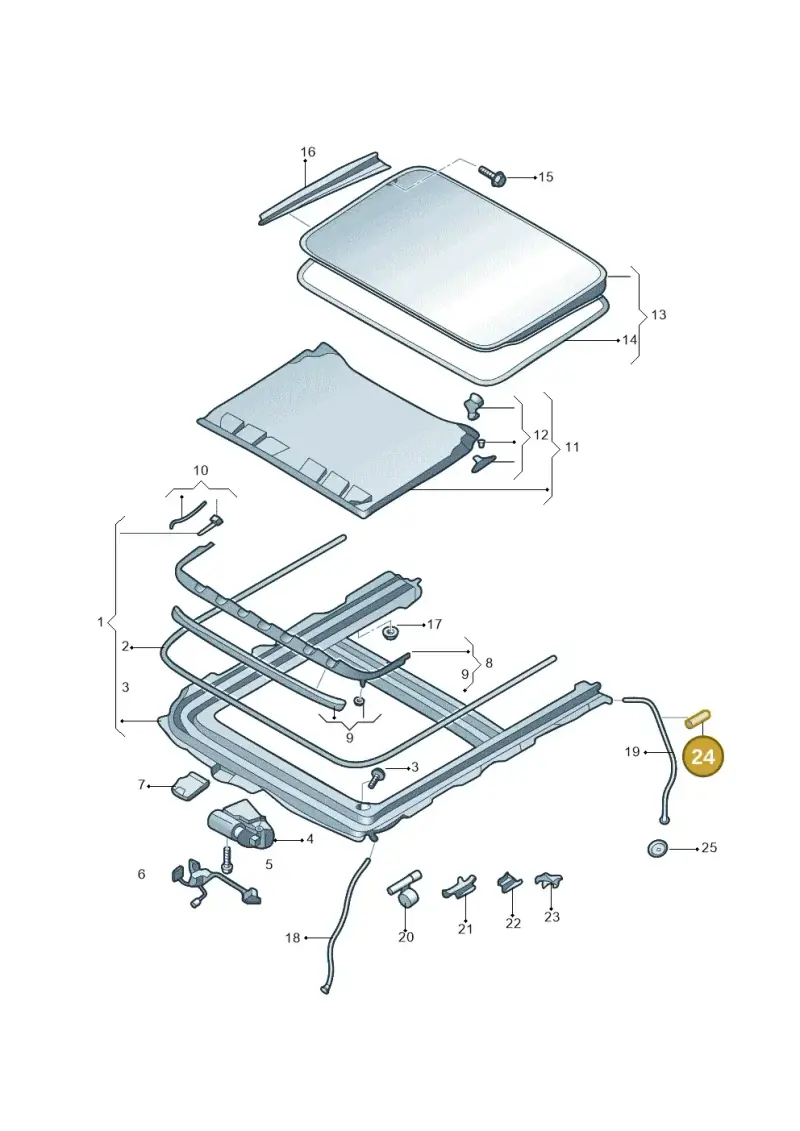 3B7877237 — Volkswagen Lavida (2019-2021) diagram 578877000, position 24