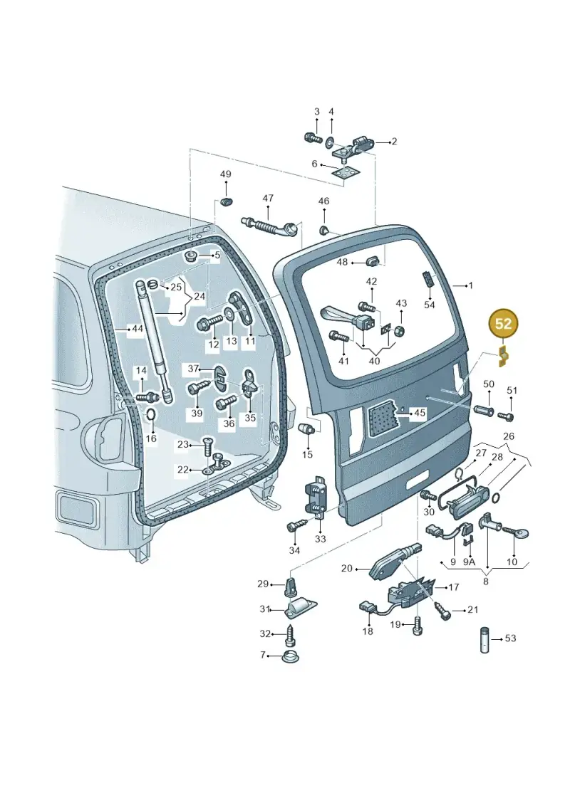3BE813297 — Volkswagen SHARAN/SYNCRO (1995-2000) diagram 162827300, position 52