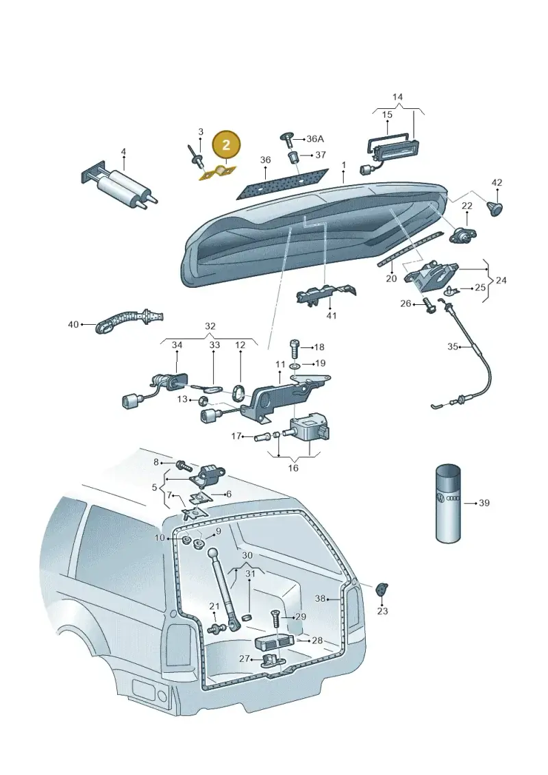 3BE813297 — Volkswagen PASSAT/4MOTION/W8 (2002-2005) diagram 226827200, position 2