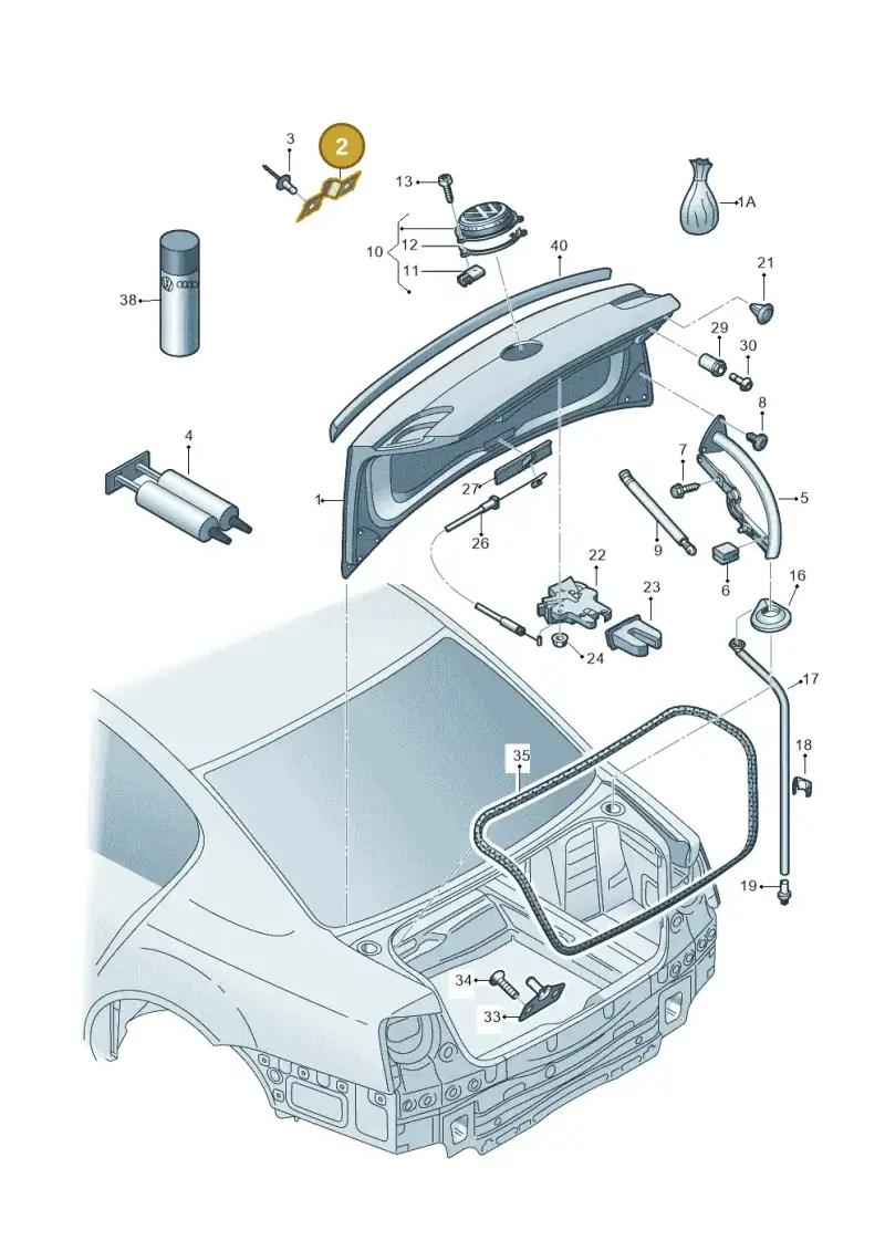 3BE813297 — Volkswagen Passat estate (2008-2011) diagram 460827100, position 2