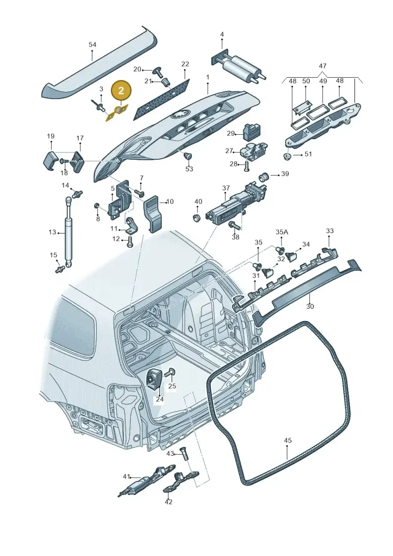 3BE813297 — Volkswagen Passat/4Motion         08 (2007-) diagram 460827200, position 2