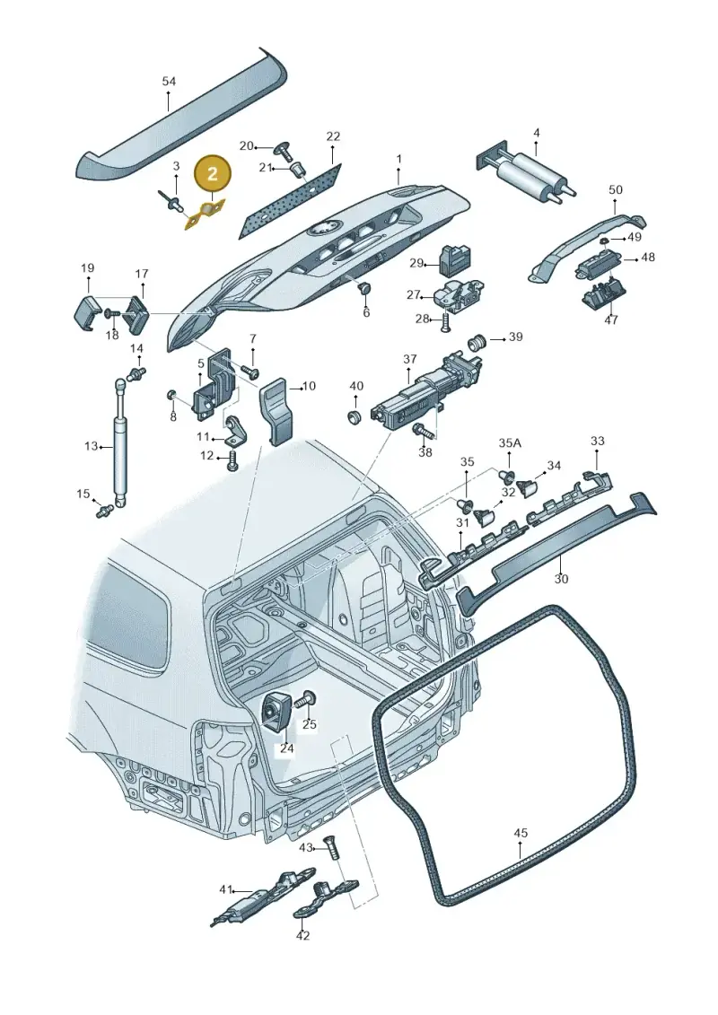 3BE813297 — Volkswagen Passat estate (2008-2011) diagram 627827300, position 2