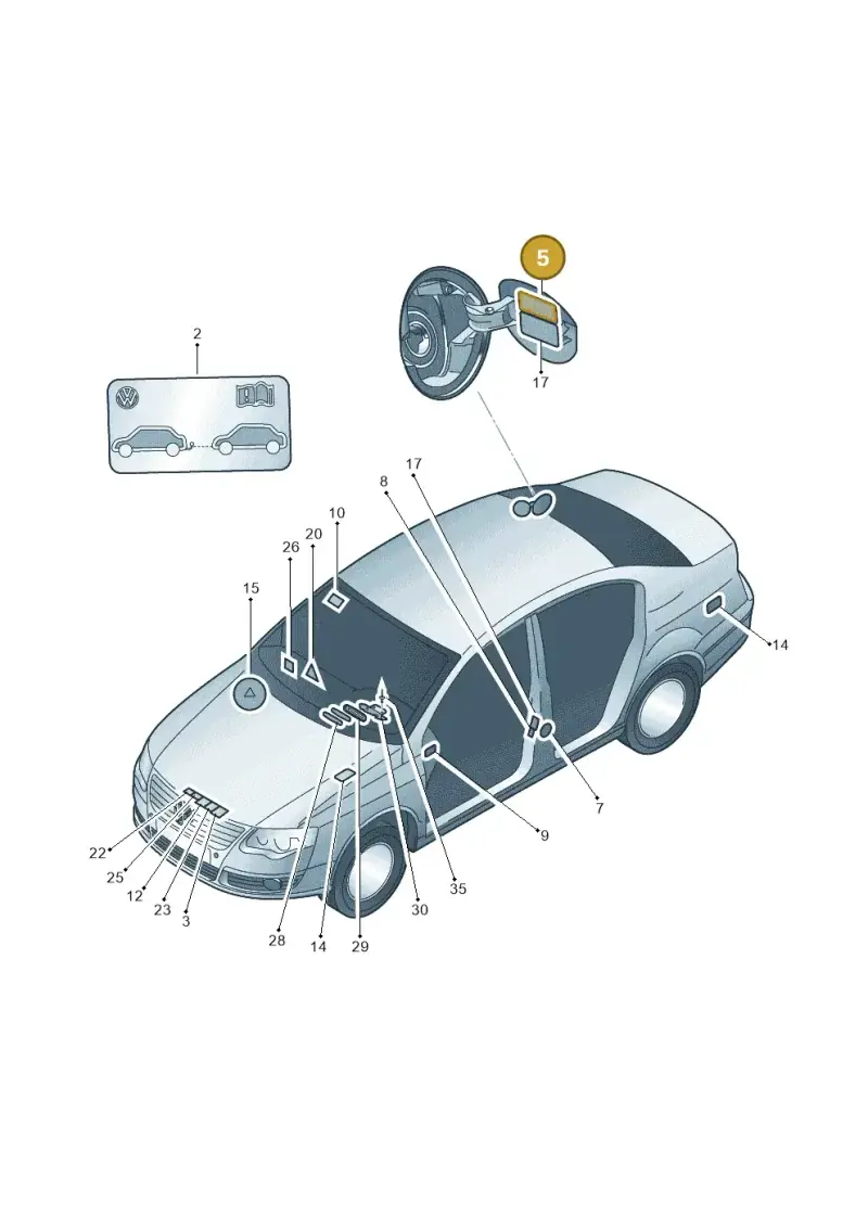 3C0010690A — Volkswagen Passat estate (2008-2011) diagram 460010000, position 5