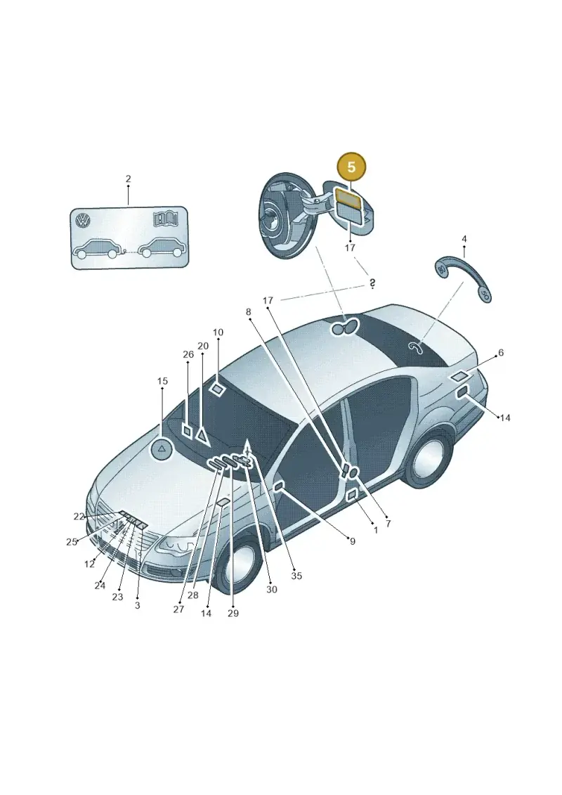 3C0010690A — Volkswagen Passat CC (2011-2016) diagram 656010000, position 5