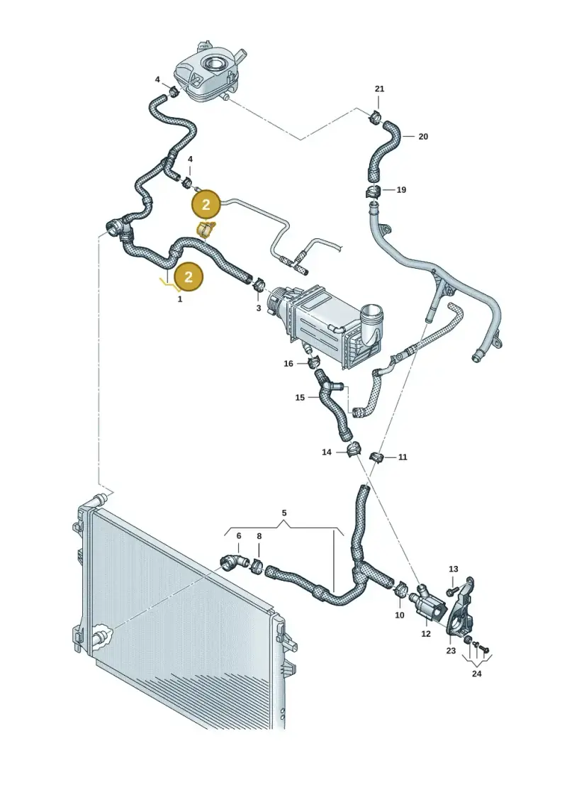 3C0121093D — Volkswagen Passat estate (2023-) diagram 2f0121301, position 2