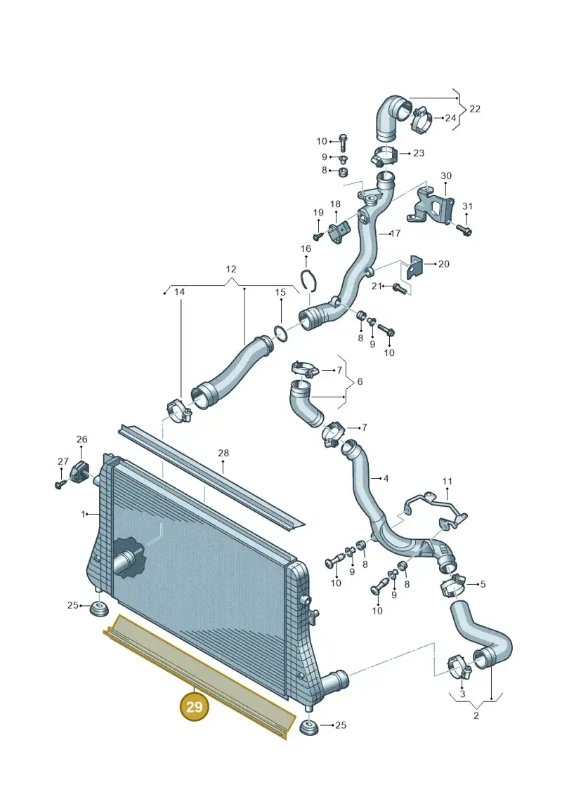3C0121345AH — Volkswagen Passat CC (2011-2016) diagram 689145810, position 29