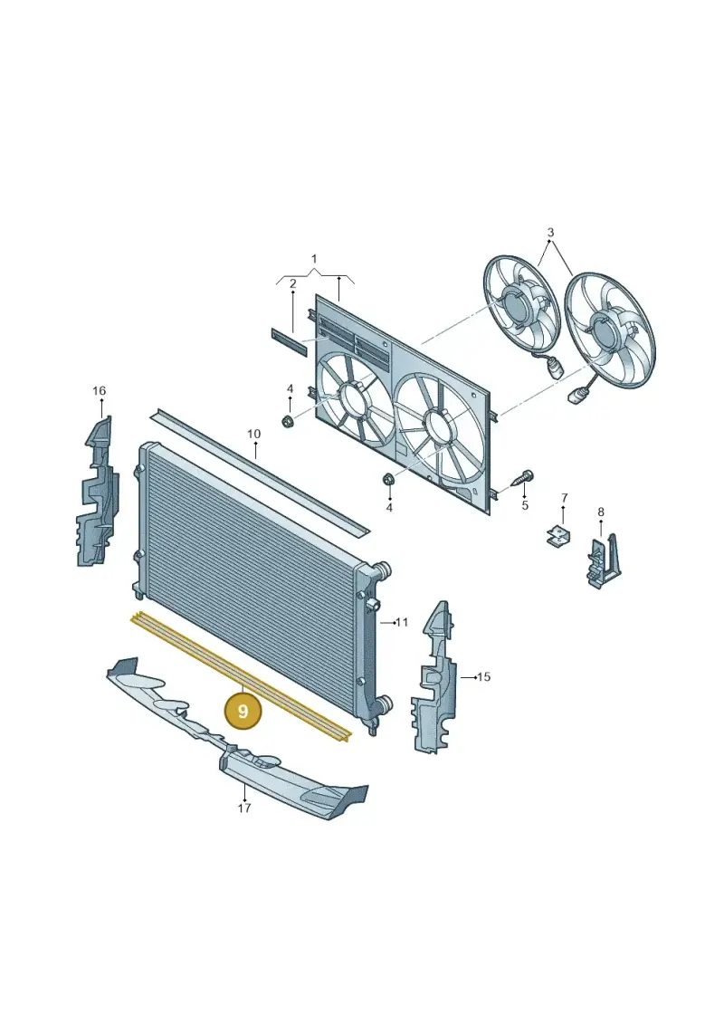 3C0121345AH — Volkswagen Passat saloon (2010-2015) diagram 702121900, position 9