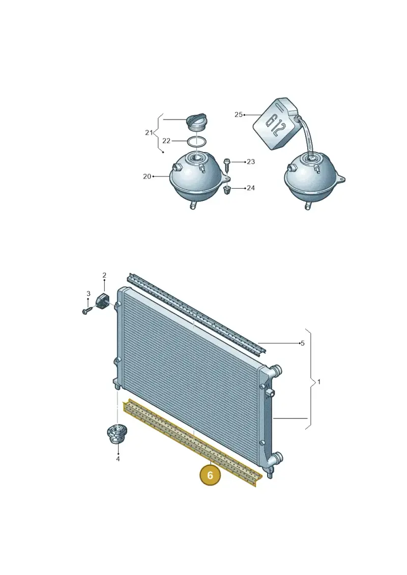 3C0121345AH — Volkswagen Passat CC (2011-2016) diagram 737121820, position 6