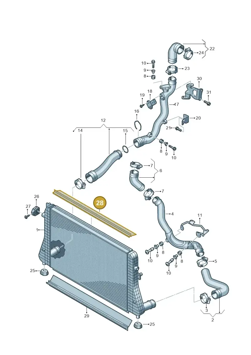 3C0121345AN — Volkswagen Passat CC (2011-2016) diagram 689145810, position 28
