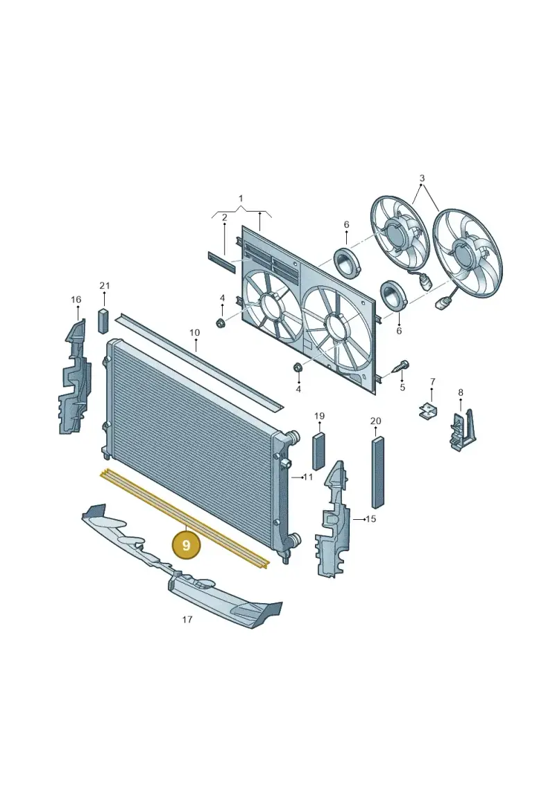 3C0121345AN — Volkswagen Passat saloon (2010-2015) diagram 702121950, position 9