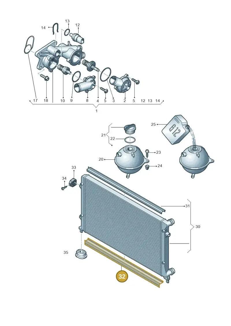 3C0121345AN — Volkswagen Passat CC (2011-2016) diagram 737121800, position 32