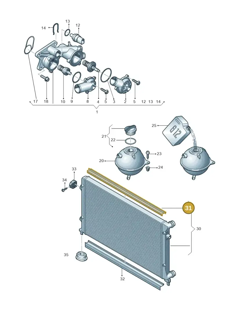 3C0121345L — Volkswagen Passat CC (2011-2016) diagram 737121800, position 31