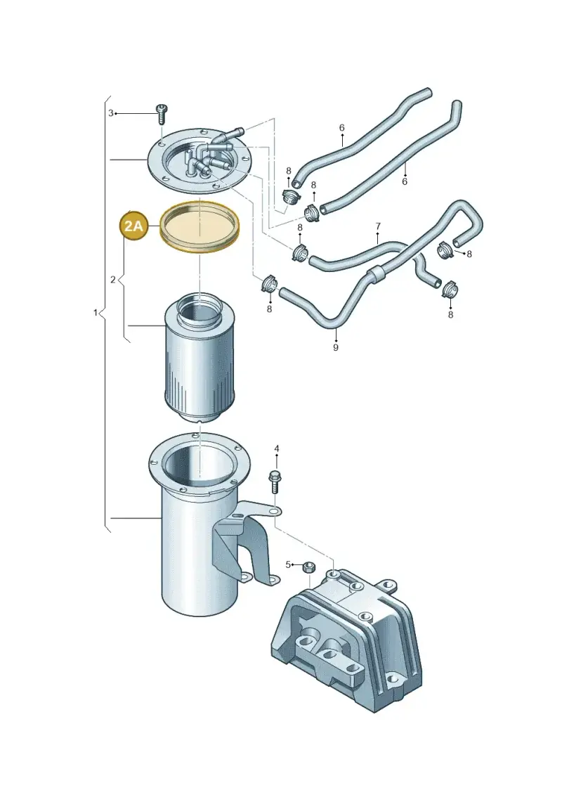 3C0127113 — Volkswagen Scirocco 2.0 (2008-2014) diagram 460127200, position 2A