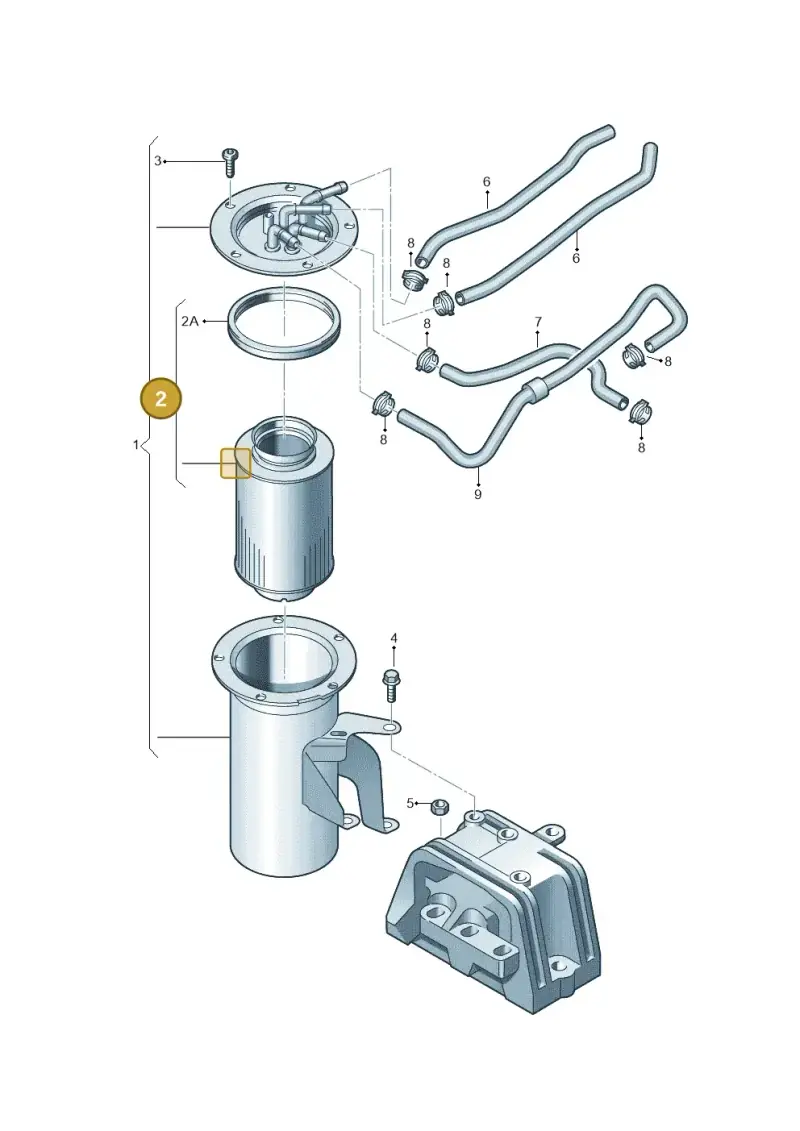 3C0127434A — Volkswagen TIGUAN                 08> (2007-) diagram 460127200, position 2