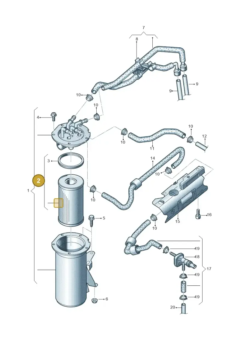 3C0127434A — Volkswagen Caddy kombi (2015-2020) diagram 694127200, position 2