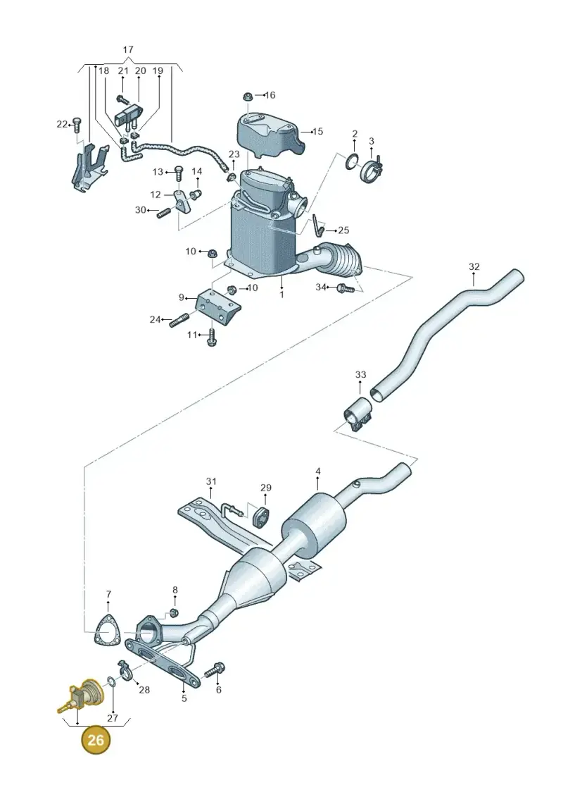 3C0131113C — Volkswagen Sharan Blue Motion (2010-2015) diagram 689253700, position 26