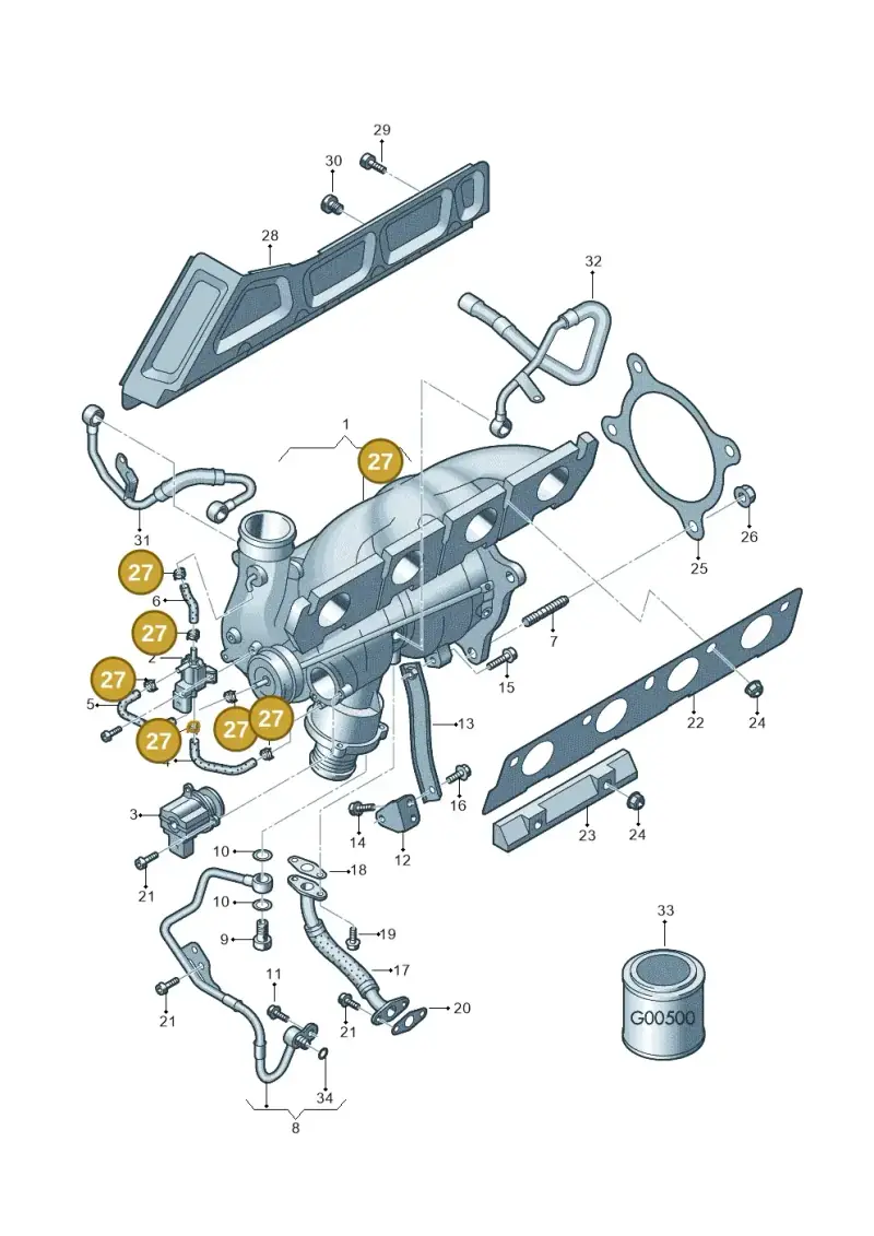 3C0131483 — Volkswagen Amarok twin cab (2016-2022) diagram 647145600, position 27