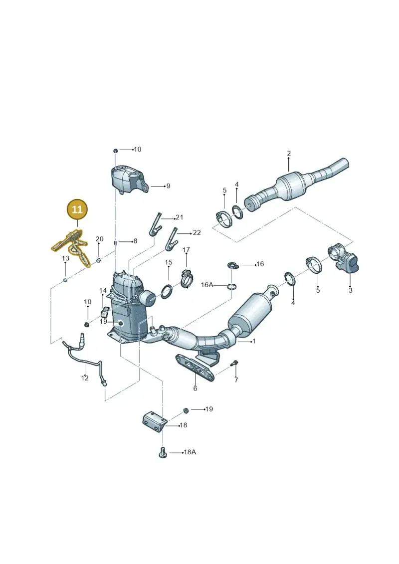 3C0131552Q — Volkswagen Jetta variant (2009-2014) diagram 685253700, position 11