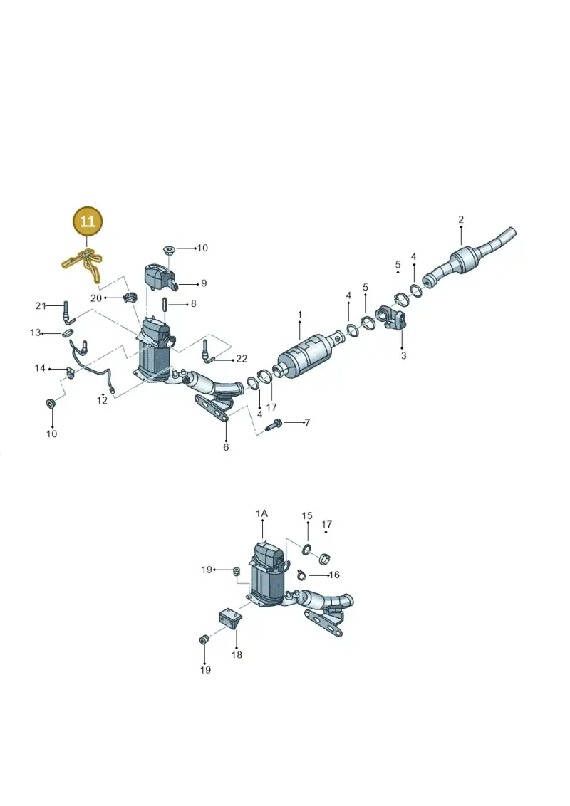 3C0131552Q — Volkswagen Jetta (2010-2014) diagram 692253700, position 11