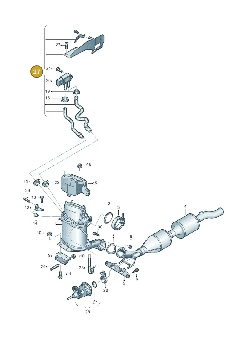 3C0131552R — Volkswagen Passat CC (2008-2012) diagram 656253590, position 17