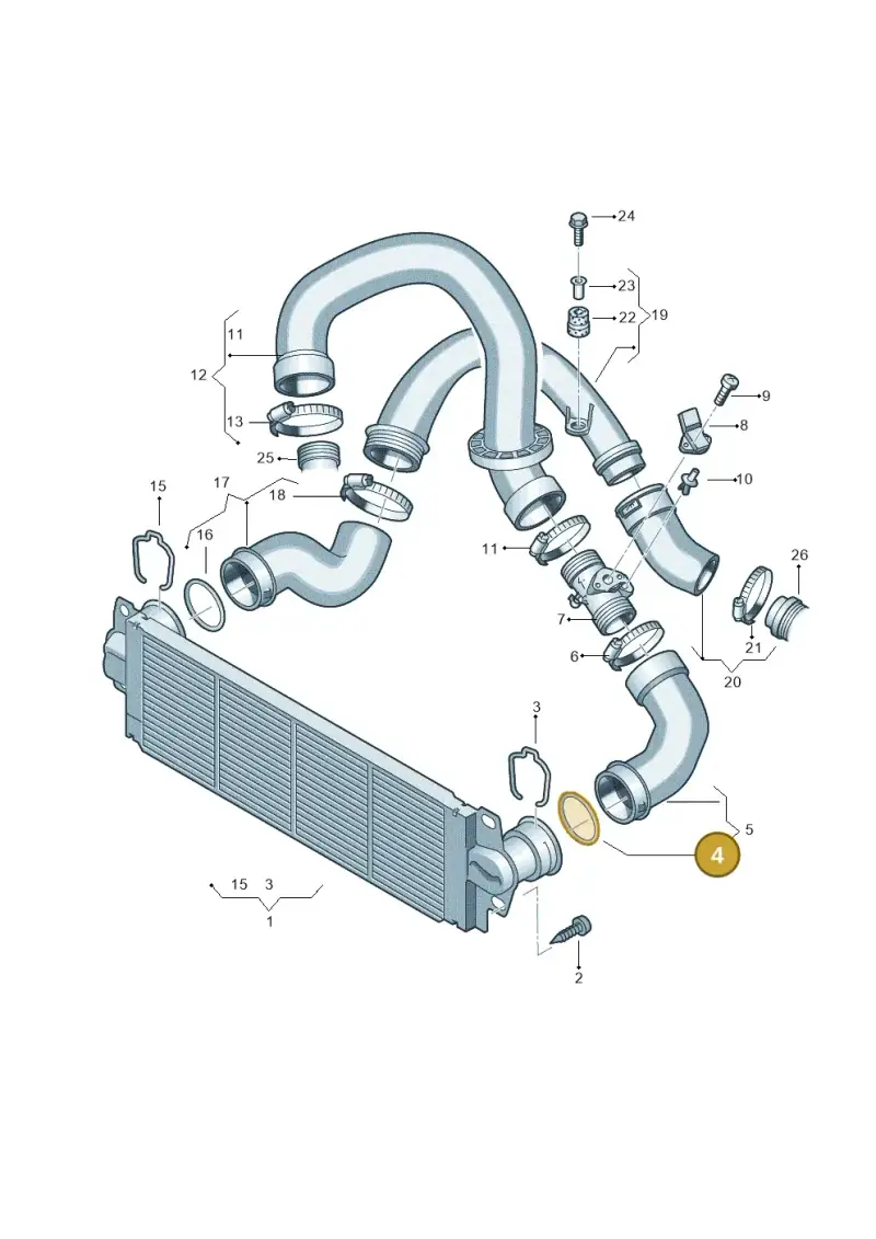 3C0145117H — Volkswagen Caravelle (2015-2019) diagram 861145850, position 4