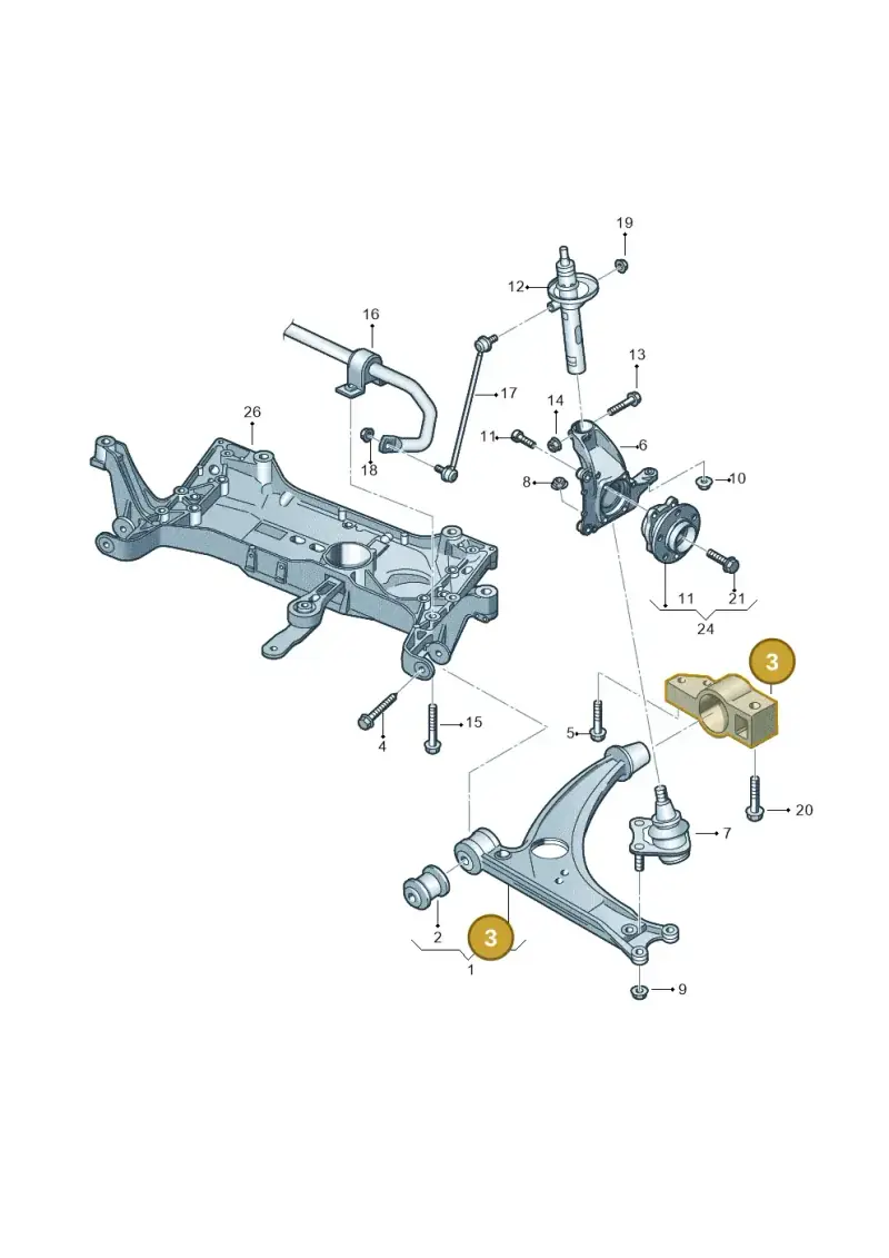 3C0199231F — Volkswagen Sharan BlueMotion (2015-2022) diagram 460407000, position 3