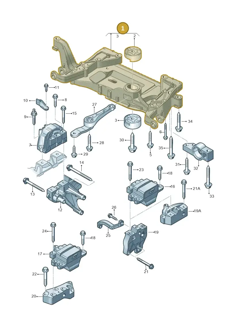 3C0199313BB — Volkswagen Passat estate (2008-2011) diagram 460199200, position 1