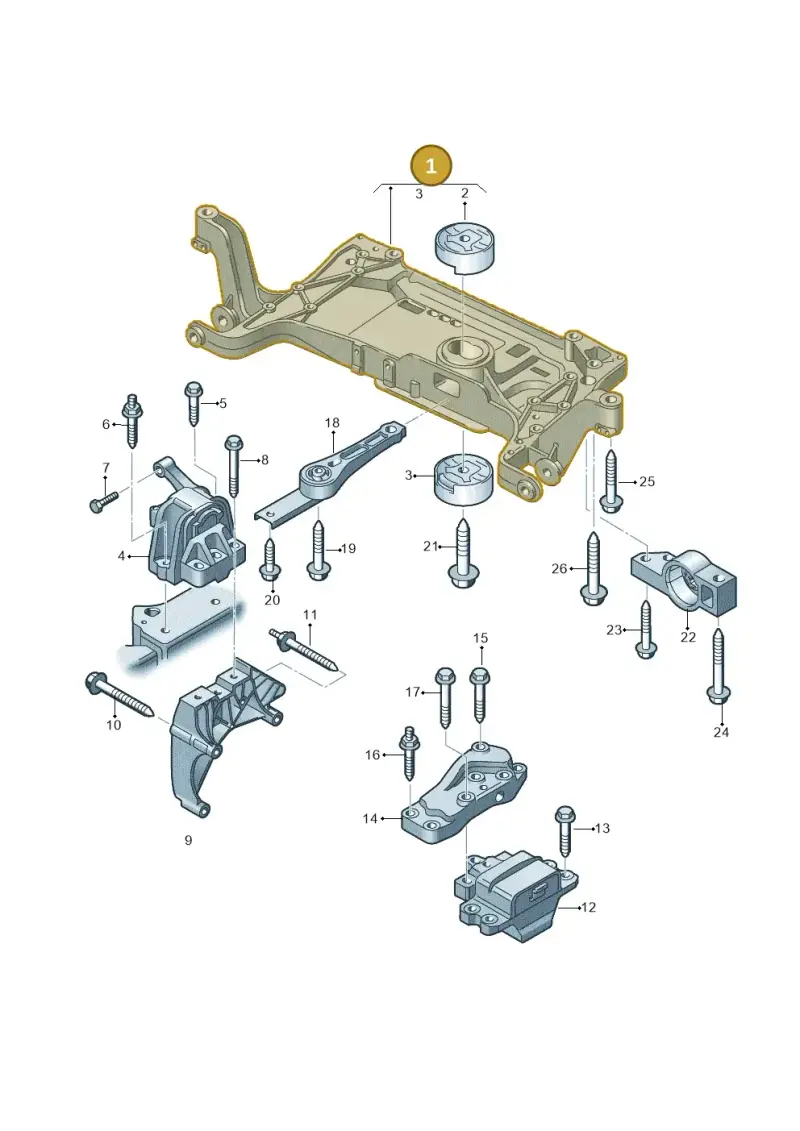 3C0199313BB — Volkswagen Tiguan 4Motion (2011-2018) diagram 634199200, position 1