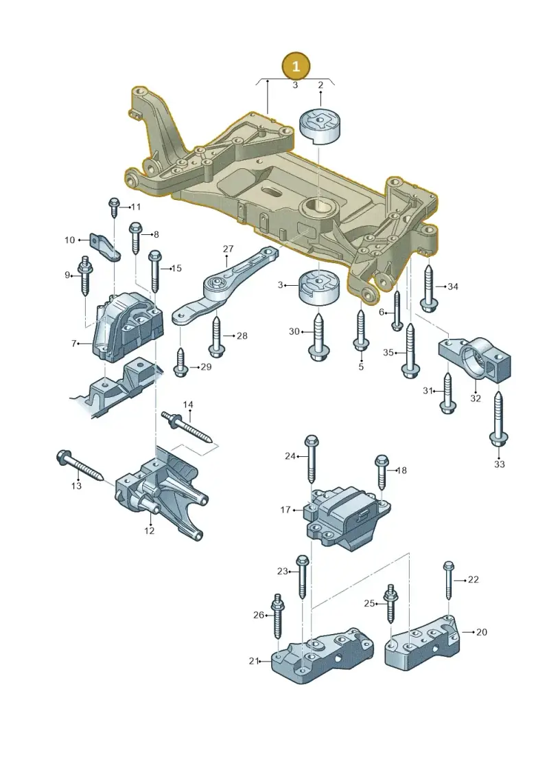3C0199313BB — Volkswagen Passat CC (2011-2016) diagram 645199300, position 1