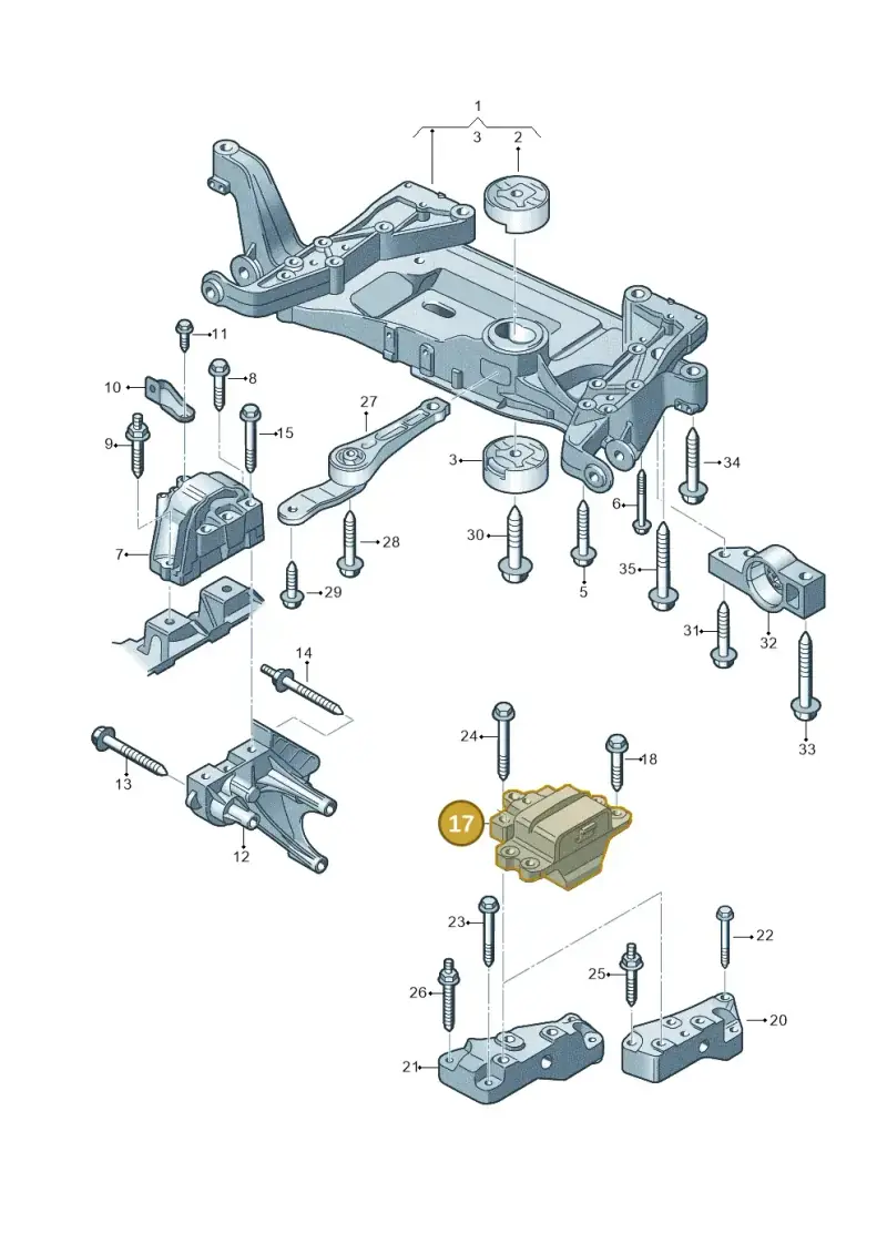 3C0199555AE — Volkswagen Passat CC (2011-2016) diagram 645199300, position 17