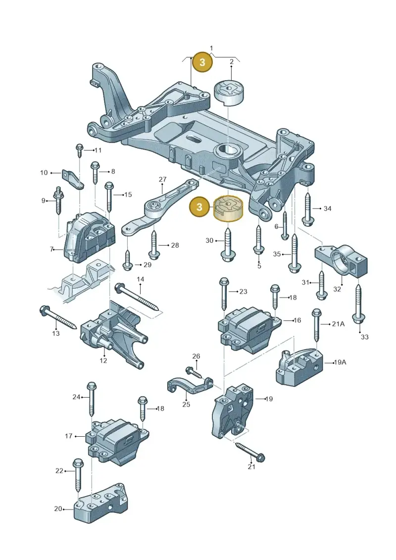 3C0199867C — Volkswagen Passat estate (2008-2011) diagram 460199200, position 3
