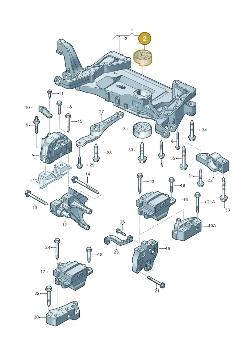 3C0199868B — Volkswagen Passat estate (2008-2011) diagram 460199200, position 2