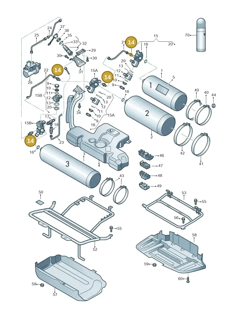 3C0201287 — Volkswagen Passat saloon (2010-2015) diagram 656201090, position 14