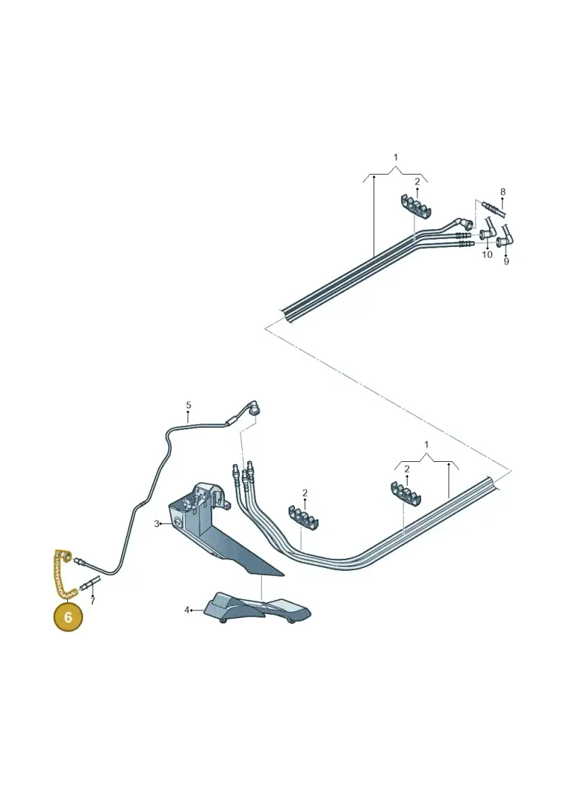 3C0201418A — Volkswagen Passat saloon (2010-2015) diagram 702201100, position 6