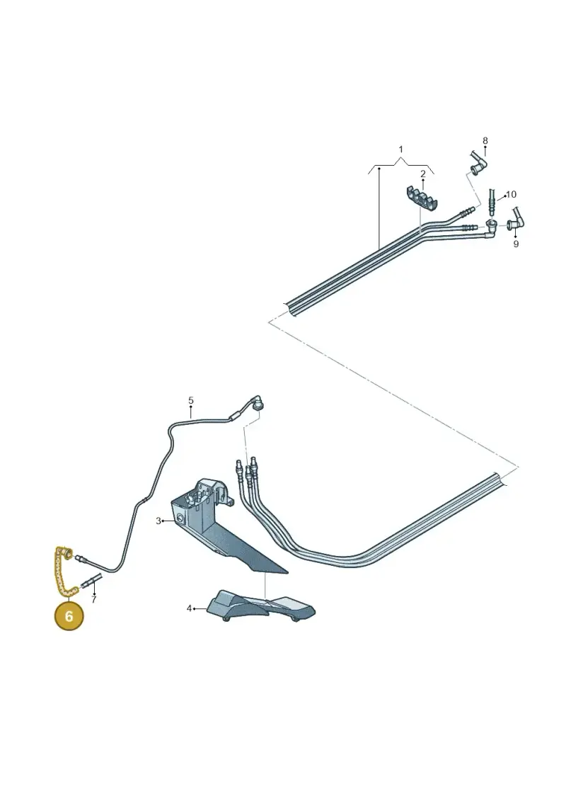 3C0201418A — Volkswagen Passat CC (2011-2016) diagram 737201150, position 6