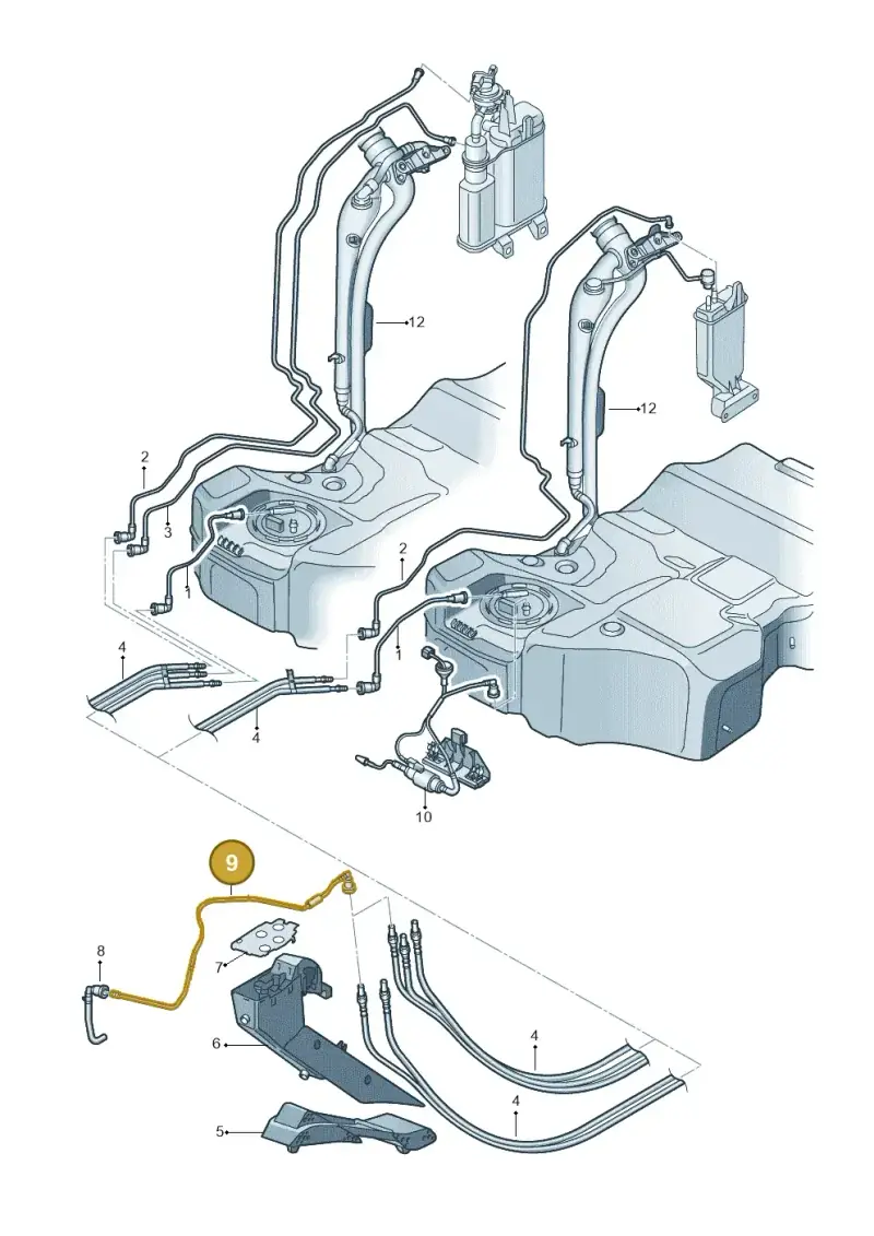 3C0201418B — Volkswagen Passat CC (2008-2012) diagram 460201400, position 9