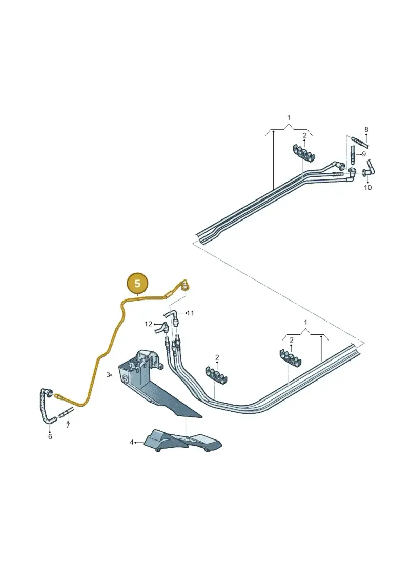 3C0201418B — Volkswagen Passat CC (2008-2012) diagram 702201200, position 5