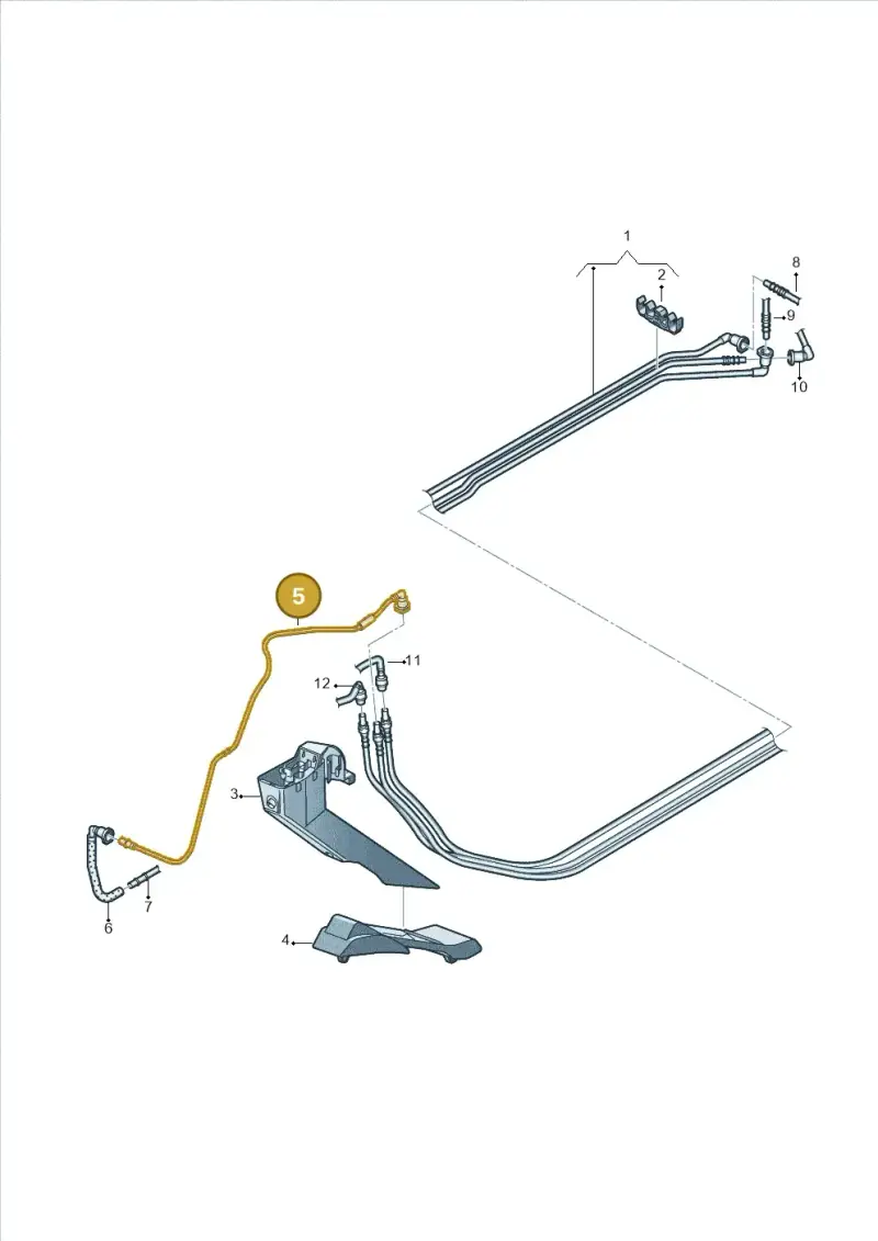 3C0201418B — Volkswagen Passat CC (2011-2016) diagram 737201200, position 5