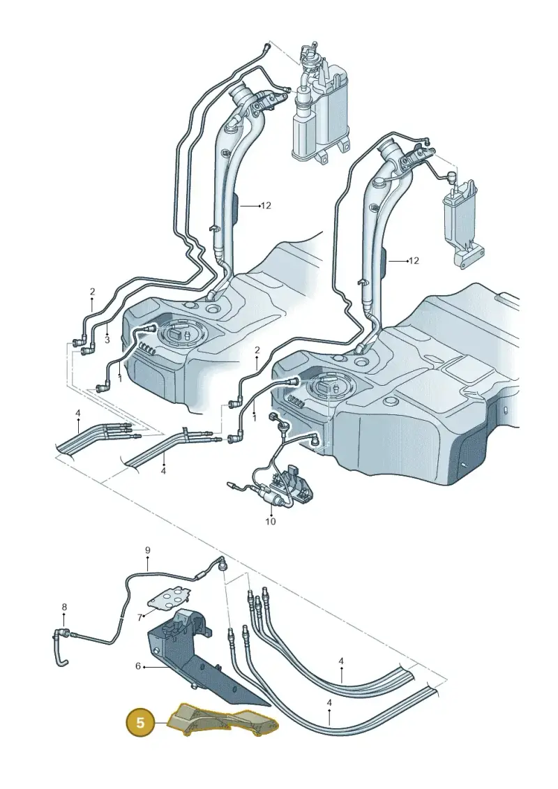 3C0201958A — Volkswagen Passat CC (2008-2012) diagram 460201400, position 5